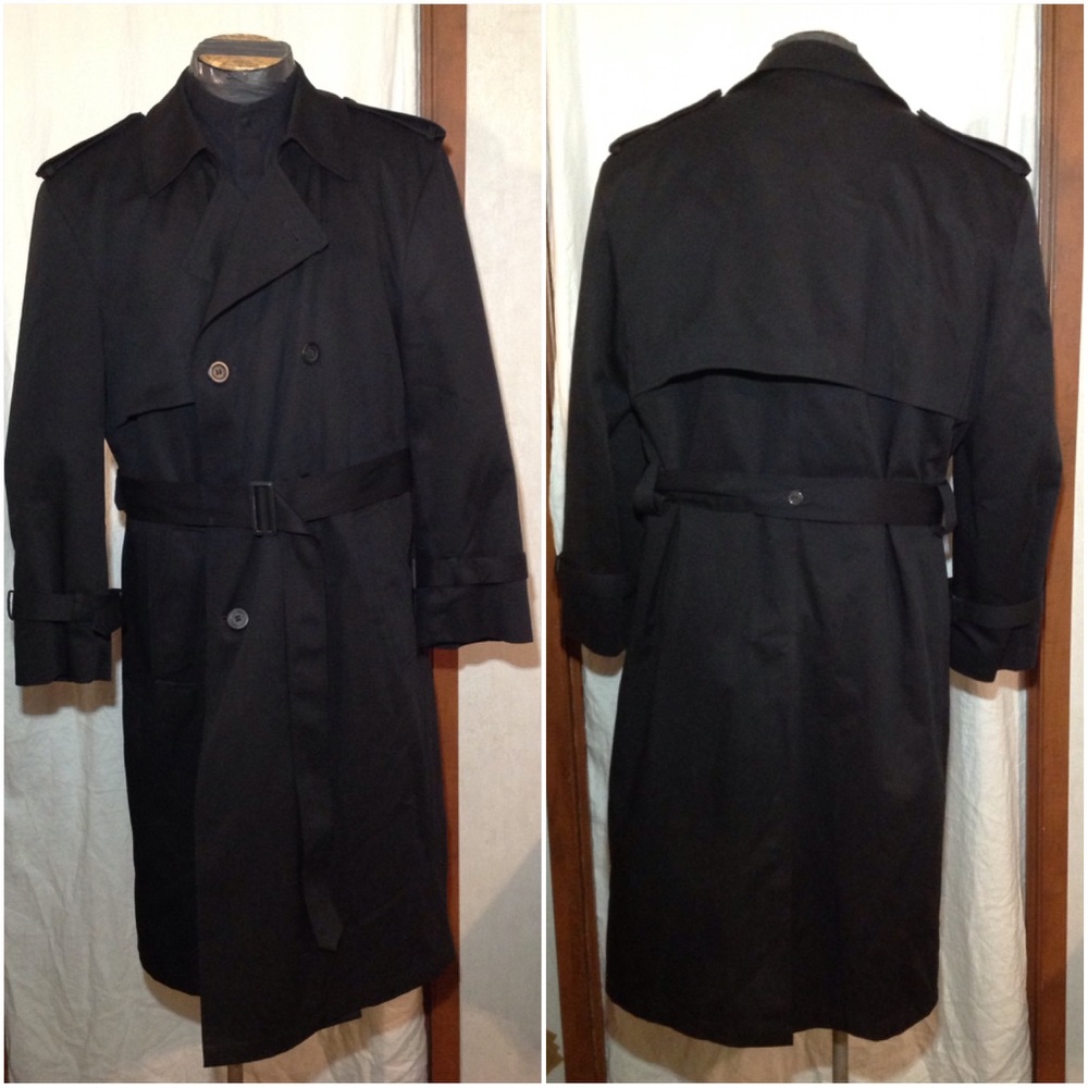 Men's Vtg Sz 40 Short Misty Harbor Org Trench Coat